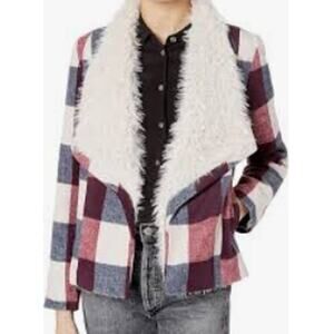 Jack by BB Dakota 'Square it Well' Sherpa Collar Jacket sz M